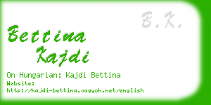 bettina kajdi business card